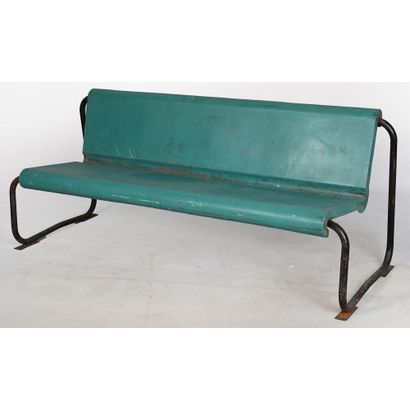 BANC des années 70 en métal tubulaire noir....
