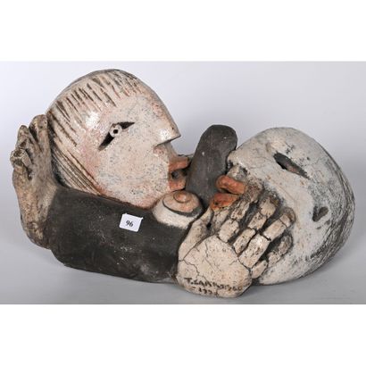 CARRASCO Françoise. Enameled stoneware SUBJECT...