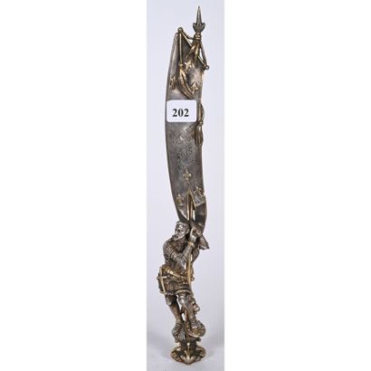 NEO GOTHIC PAPER CUTTER in bronze with silver...