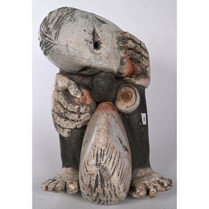 CARRASCO Françoise. Enameled stoneware SUBJECT...