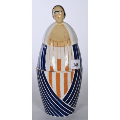 ROBJ Paris. Covered polychrome porcelain...
