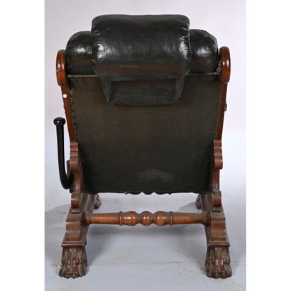 RARE DENTIST CHAIR with reclining seat. Claw...
