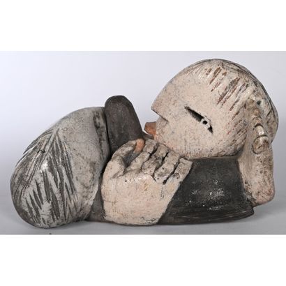 CARRASCO Françoise. Enameled stoneware SUBJECT...