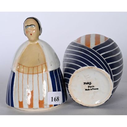 ROBJ Paris. Covered polychrome porcelain...