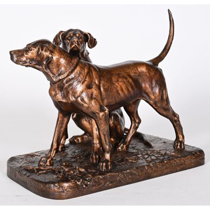 CAIN Auguste-Nicolas. (1822-1894). «Chiens...