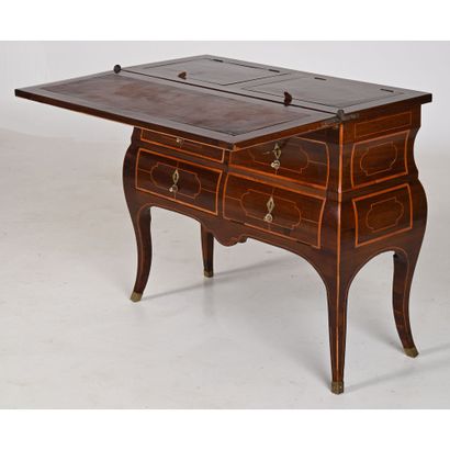 RARE BUREAU DE CHANGEUR RÉGENCE en placage...