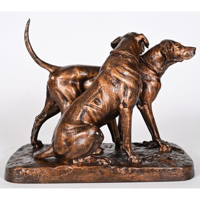CAIN Auguste-Nicolas. (1822-1894). «Chiens...