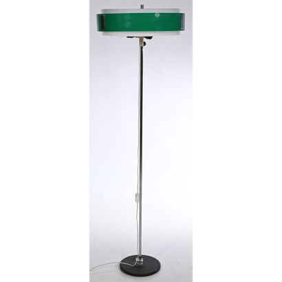 1970 LAMPADAIRE with chrome-plated metal...