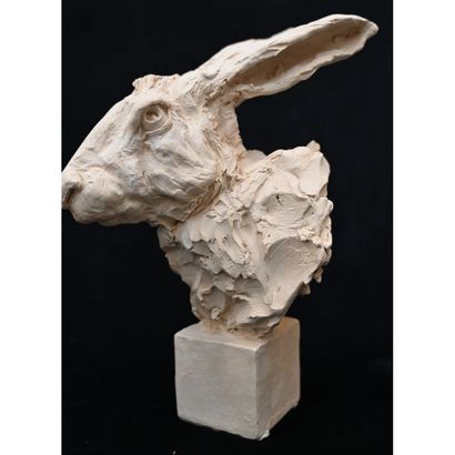 GOURDON Jean-Paul. (1956). «Buste de lièvre...
