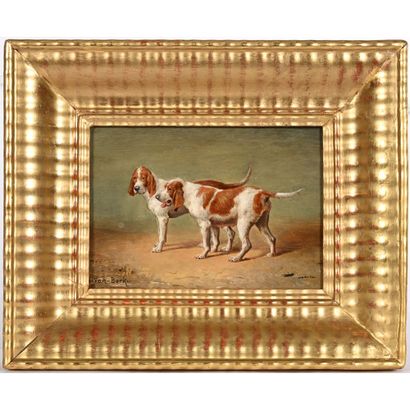 VAN BERK. (Hollande XIXè). «Chiens de vénerie»....