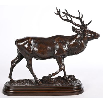 BONHEUR Isidore Jules. (1827-1901). «Cerf...