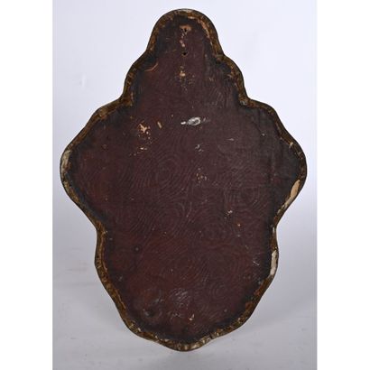 PLAQUE en argent repoussé représentant une...