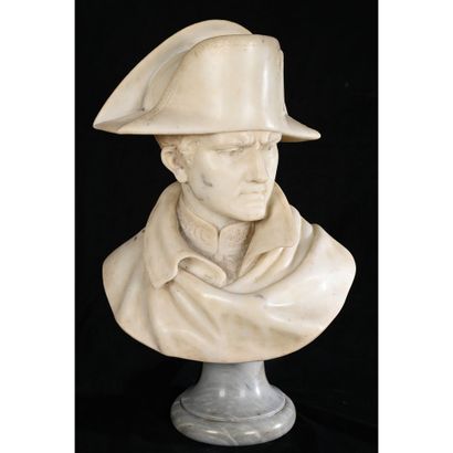 BUST of Napoleon Bonaparteen white marble...
