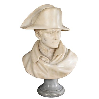 BUST of Napoleon Bonaparteen white marble...