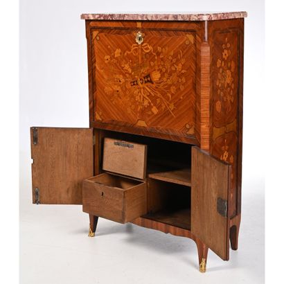 KEMP. SECRETAIRE TRANSITION en placage de...
