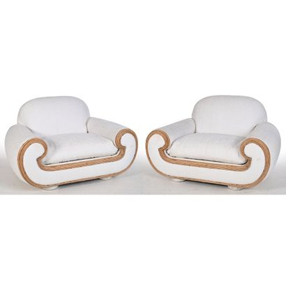 VIVAI DEL SUD. PAIRE DE FAUTEUILS dit «Ours...