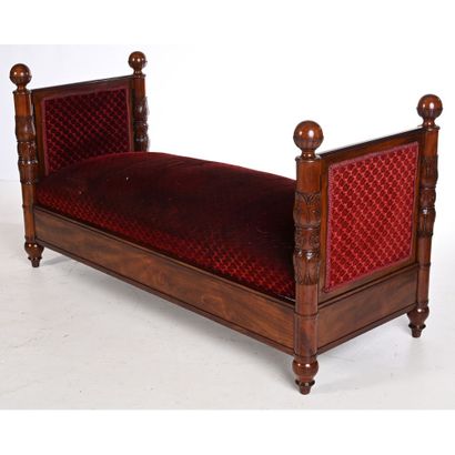 JACOB. Mahogany REST BED with attractive...