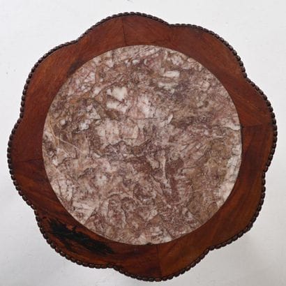 SMALL SELLET in exotic wood with 4 legs supporting...