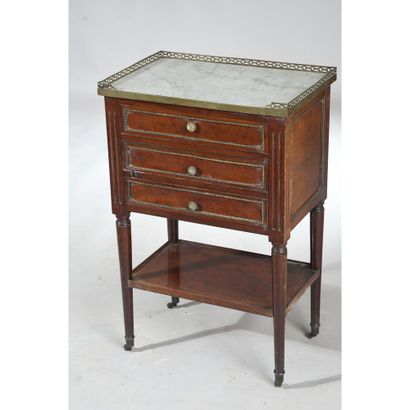 LOUIS XVI LIVING ROOM TABLE in mahogany and...