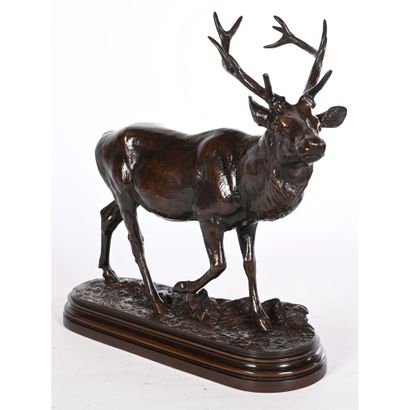 BONHEUR Isidore Jules. (1827-1901). «Cerf...