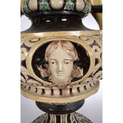 ONNAING. PAIR OF ceramic APPARAT VASES with...