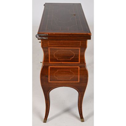 RARE BUREAU DE CHANGEUR RÉGENCE en placage...