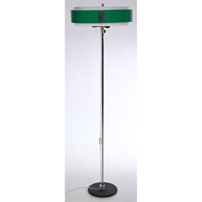 1970 LAMPADAIRE with chrome-plated metal...