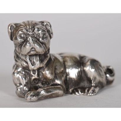 Elongated BOULEDOGUE in solid silver hallmarked...