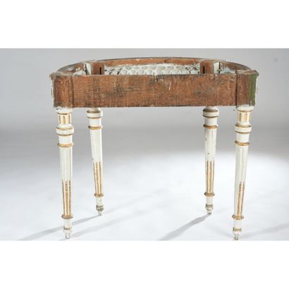 LOUIS XVI CONSOLE in rechambered and gilded...