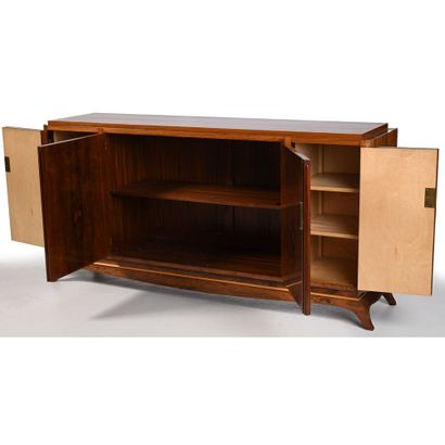 ART DECO blond rosewood veneered BUFFET ENFILADE....