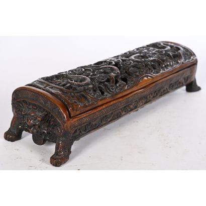 JOLI COFFRET pencil case in exotic hardwood,...