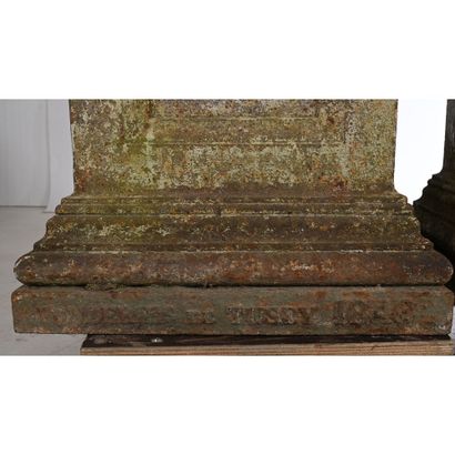 Pair of grey lacquered cast-iron PARK GAINS...