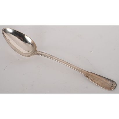 RAGOUT SPOON in sterling silver with Vieillard...