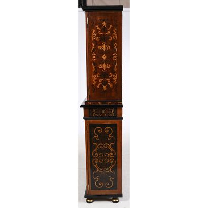 BIBLIOTHEQUE A 2 CORPS LOUIS XIV en placage...