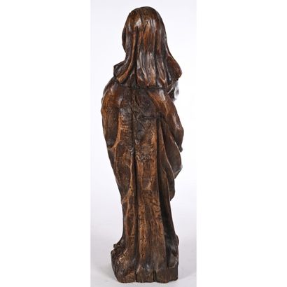 VIERGE DE CALVAIRE en bois. FranceXVIè-XVIIè....
