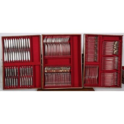 CHRISTOFLE and CARDEILHAC. 180-piece solid...