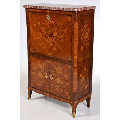KEMP. SECRETAIRE TRANSITION en placage de...