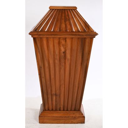 ART DECO cane or umbrella stand in mahogany....