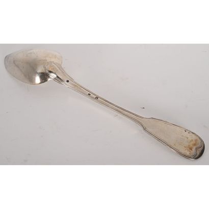 RAGOUT SPOON in sterling silver with Vieillard...
