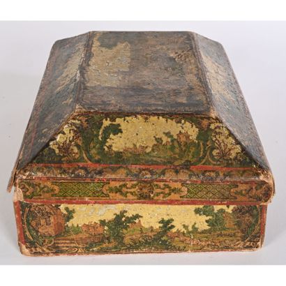LOUIS XV PERRUQUE BOX in Arte Povera decorated...