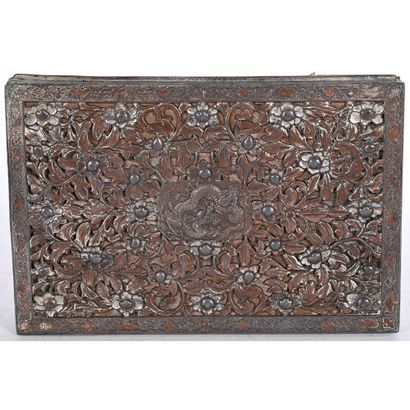 SMALL CASE in silver-plated and patinated...