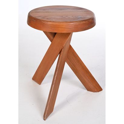 CHAPO Pierre (1927-1987). TABOURET in exotic...
