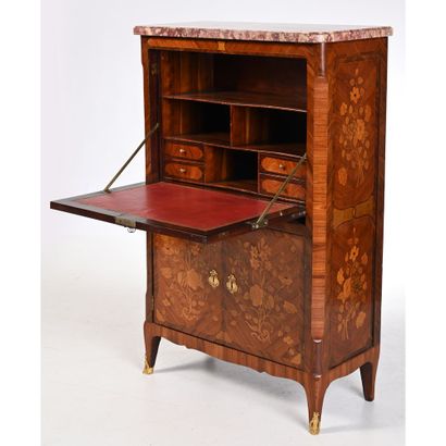 KEMP. SECRETAIRE TRANSITION en placage de...