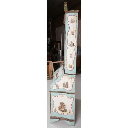 SCRIBAN A 2 CORPS ARTE POVERA en bois peint...