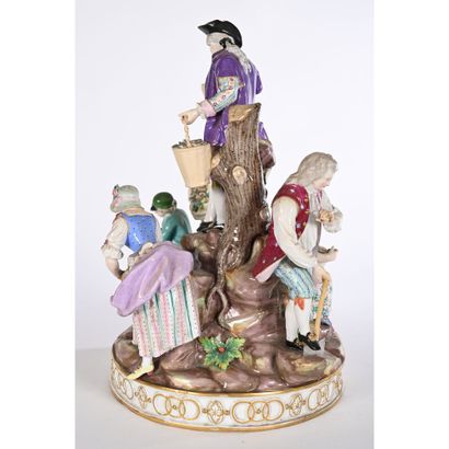 SAXE. NICE porcelain GROUP depicting gardening....