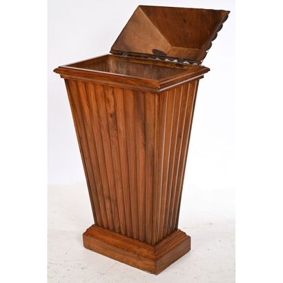 ART DECO cane or umbrella stand in mahogany....