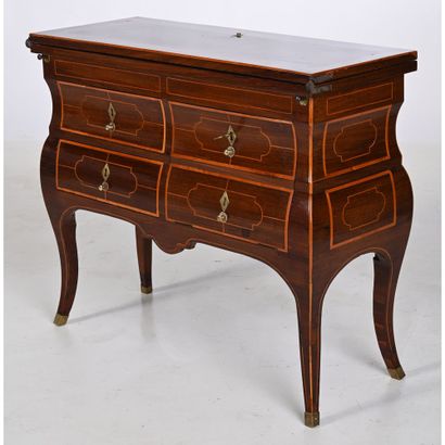 RARE BUREAU DE CHANGEUR RÉGENCE en placage...