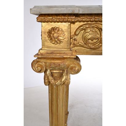 LARGE LOUIS XVI MIDDLE TABLE in gilded and...