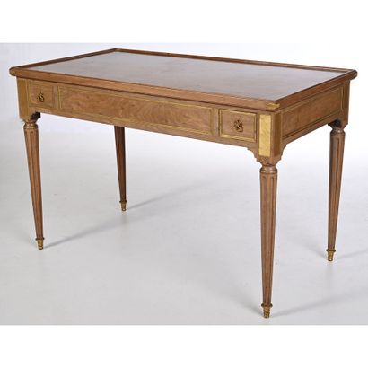 MOREAU. ELEGANT LOUIS XVI TRIC-TRAC in mahogany...