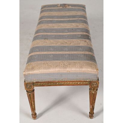 Rectangular LOUIS XVI BANQUETTE in gilded...